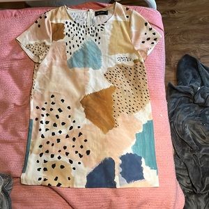 Multicolor mink pink dress